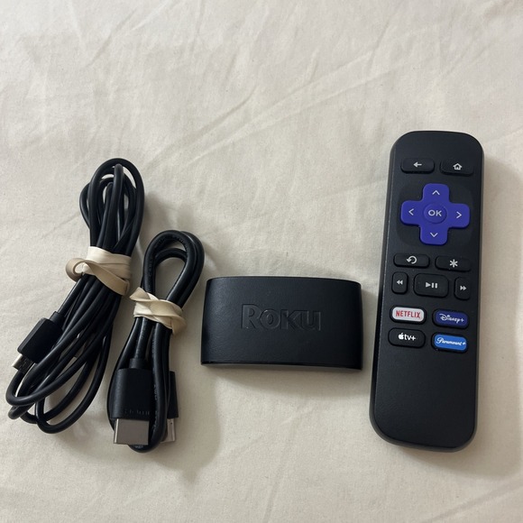 Roku Express 3029x with Remote and HDMI chord No Back On Remote Works Great - Picture 1 of 16